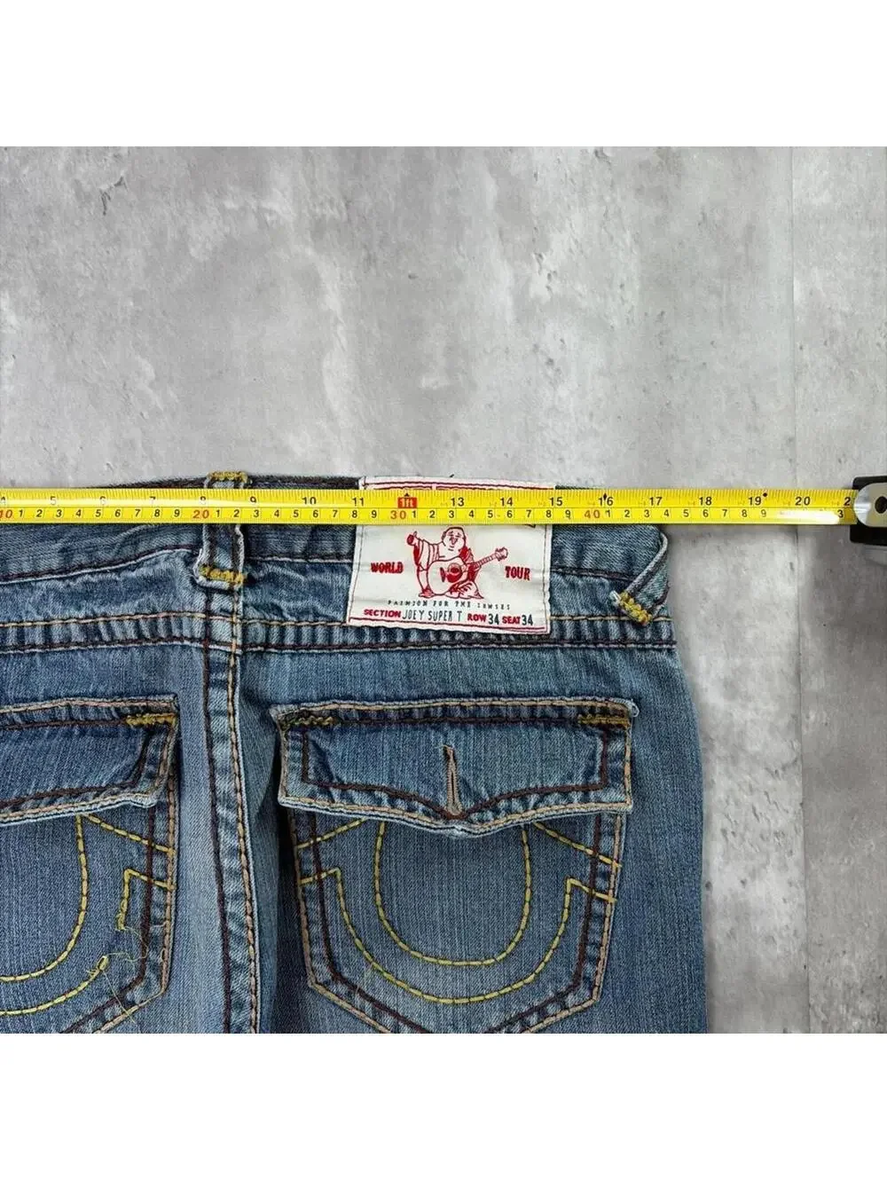 Y2K True Religion Grunge Joey Super T Straight Denim Jeans